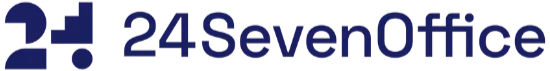 Logoen til 24sevenoffice i mørkeblått.