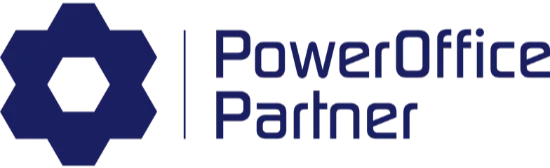 PowerOffice Partner sin logo i mørkeblått