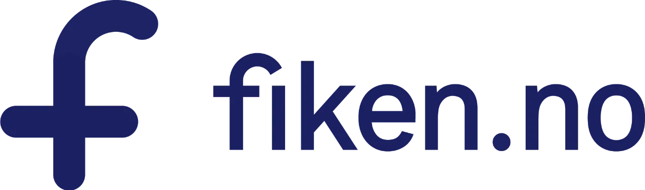 Logoen til Fiken i mørkeblått